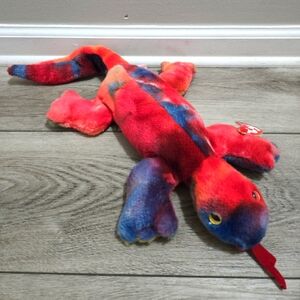 TY Beanie Buddy “Lizzy” Tie Dye Lizard 21” Vintage